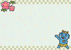 節分のシンプルな背景-3（A4横）