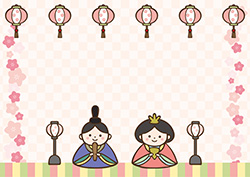 雛祭り背景-2（A4横）