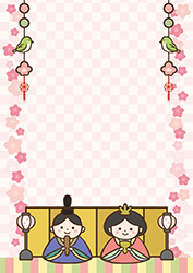 雛祭り背景-4（A4縦）