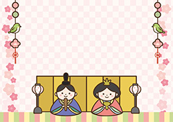 雛祭り背景-4（A4横）