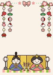 雛祭り背景-5（A4縦）