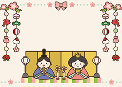 雛祭り背景-5（A4横）