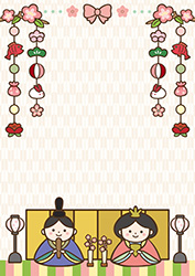 雛祭り背景-6（A4縦）