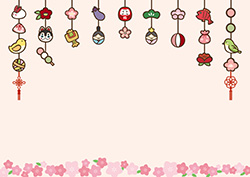 つるし雛の背景-1（A4横）