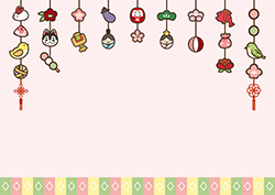 つるし雛の背景-2（A4横）