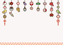 つるし雛の背景-3（A4横）