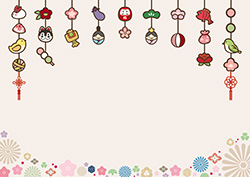 つるし雛の背景-4（A4横）