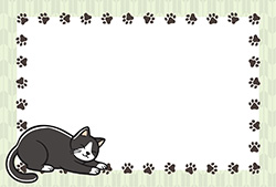 シンプルな猫のポストカード-1