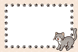 シンプルな猫のポストカード-6