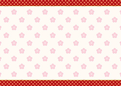 シンプルな梅の背景-1（A4横）