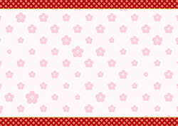 シンプルな梅の背景-2（A4横）