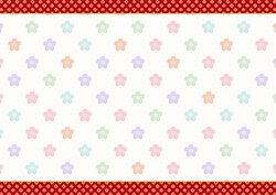 シンプルな梅の背景-3（A4横）