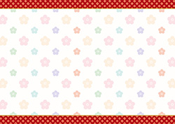 シンプルな梅の背景-4（A4横）