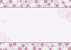 シンプルな梅のフレーム-12（A4横）