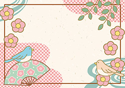少しレトロな春のフレーム-9（A4横）