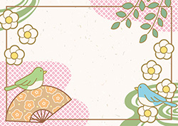 少しレトロな春のフレーム-11（A4横）