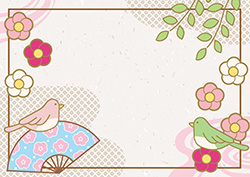 少しレトロな春のフレーム-12（A4横）