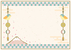 少しレトロな春のフレーム-18（A4横）