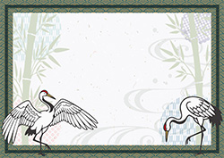 少しレトロな冬のフレーム-2（A4横）