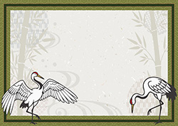 少しレトロな冬のフレーム-3（A4横）