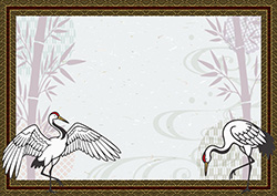 少しレトロな冬のフレーム-4（A4横）