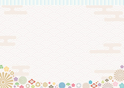 シンプルな和柄背景-15(A4横)