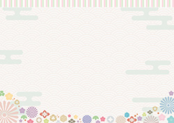 シンプルな和柄背景-18(A4横)