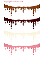 垂れたチョコレートのヘッダーセット-1