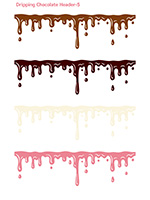 垂れたチョコレートのヘッダーセット-5