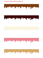 垂れたチョコレートのヘッダーセット-6