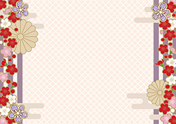 少しレトロな梅のフレーム-5（A横）