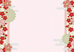 少しレトロな梅のフレーム-6（A横）