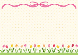 チューリップの背景-5（A4横）