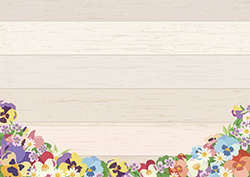 パンジーのフレーム-6（A4横）