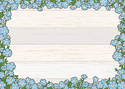 ネモフィラのフレーム-4（A4横）