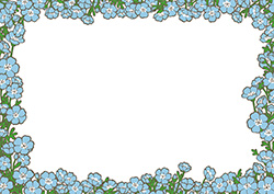 ネモフィラのフレーム-1（A4横）