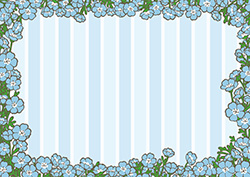 ネモフィラのフレーム-2（A4横）