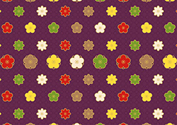 和モダンな花の背景-1(A4横)