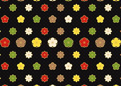 和モダンな花の背景-4(A4横)