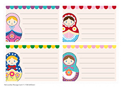 マトリョーシカのメッセージカード-1