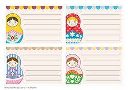 マトリョーシカのメッセージカード-2