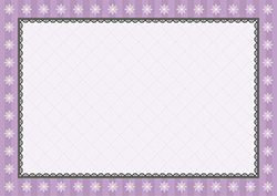 花柄レースフレーム-1（紫）