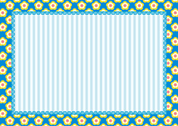 レトロポップな花柄フレーム-2