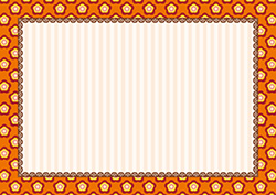 レトロポップな花柄フレーム-3