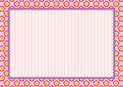 レトロポップな花柄フレーム-4