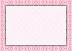 花柄レースフレーム-3（ピンク）