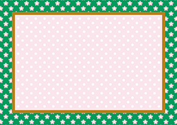 小花柄と水玉のポップなフレーム-3