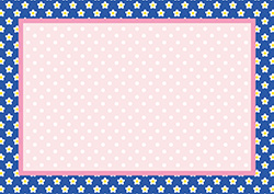 小花柄と水玉のポップなフレーム-4