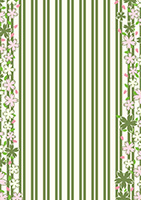 桜と縦縞の和モダン背景-2（A4縦）