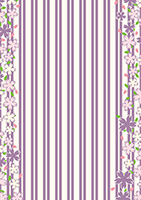 桜と縦縞の和モダン背景-4（A4縦）